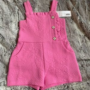 NWT JANIE & JACK QUILTED FLORAL JACQUARD ROMPER